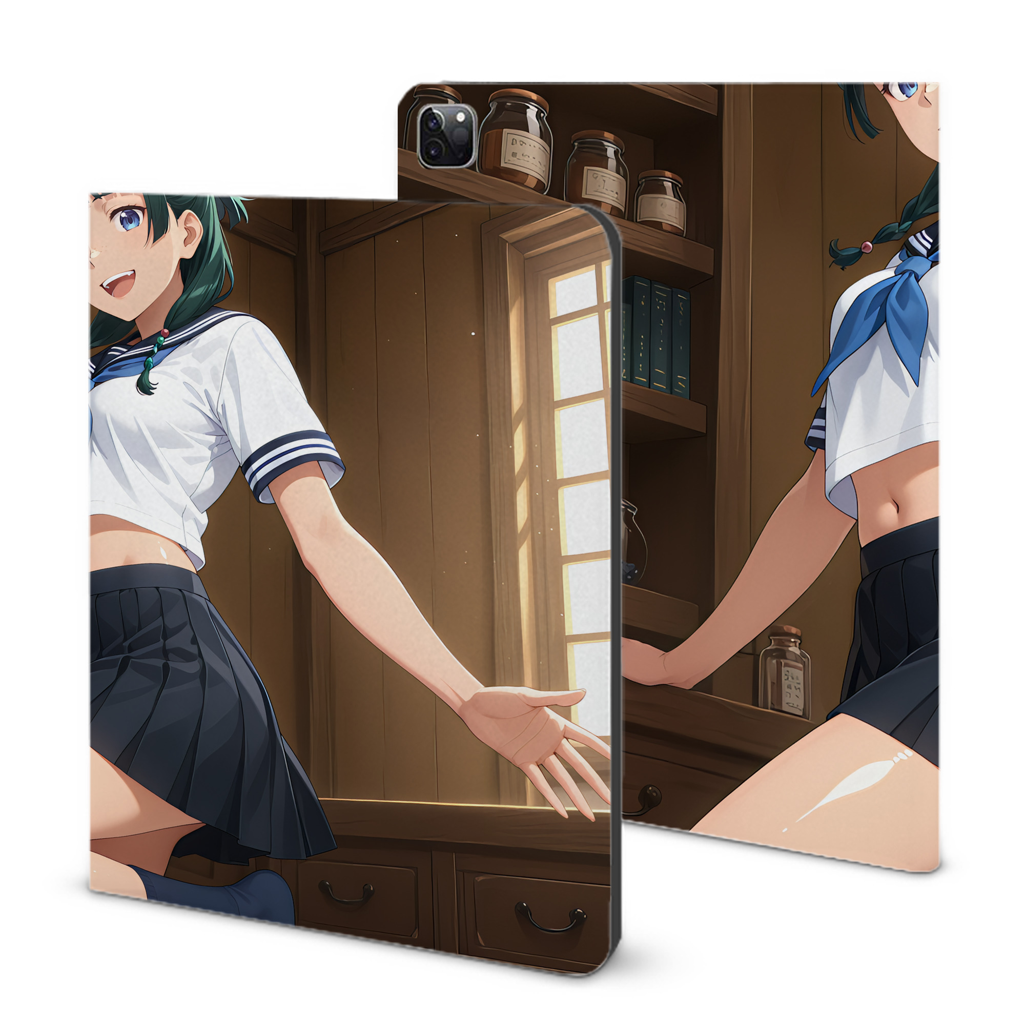 （画像用） 薬屋のひとりごと The Apothecary Diaries IPad ケース ブック型 PUレザー TPU 耐衝撃 軽量 薄型 ペン収納なし 全面保護 IPad 各モデル対応